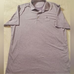 Johnnie O Men's Striped Polo Shirt - Purple